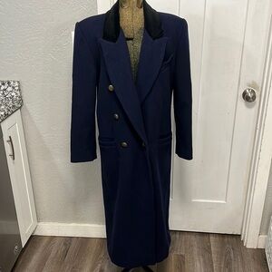 BRAETAN NAVY BLUE VINTAGE WOOL PEACOAT 6